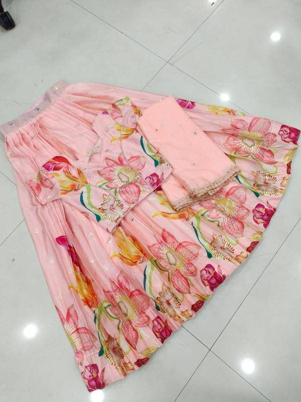 kids lehenga chinon silk Wholesale children apparel in Hyderabad
